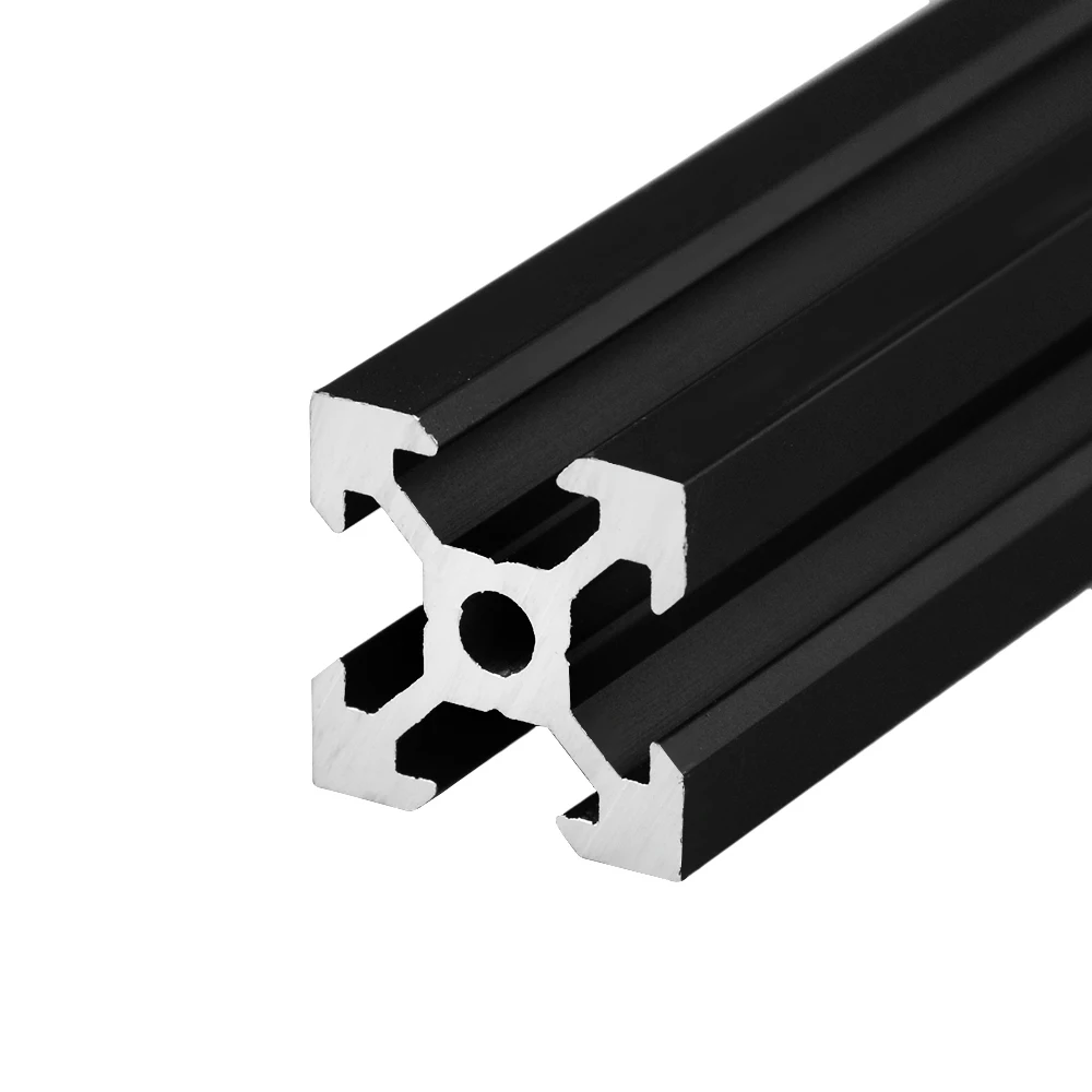 4 Stks/partij Black 2020 V-Slot Europese Standaard Geanodiseerd Aluminium Profiel Extrusie Lineaire Rail Voor Cnc 3D Printer