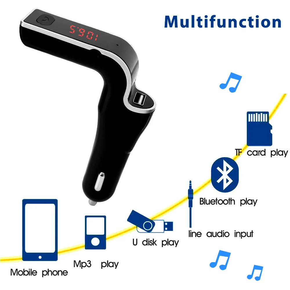 Автомобильный Bluetooth fm-передатчик двойной USB порт зарядное устройство fm-модулятор MP3-плеер Автомобильная Зажигалка беспроводные звонки, музыка плеер