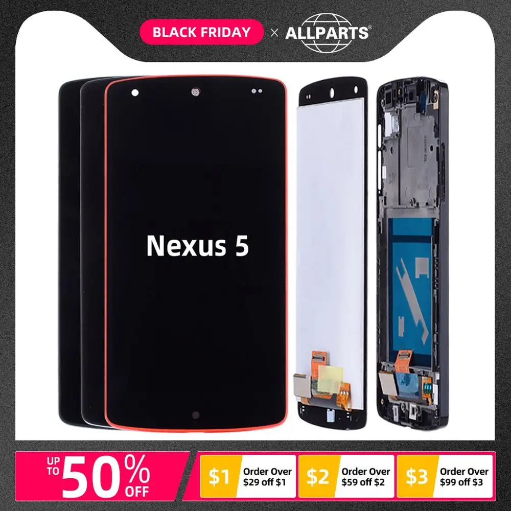 Дисплей для LG Nexus 5 D820 D821 LCD в сборе с тачскрином на рамке Оригинал матовый