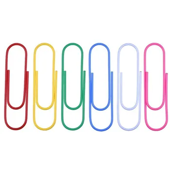 100PCS Plastic-coated Paper Clip Bookmark Color Paper Clip Shaped Paper Clip Paper Clip 28MM sumerian vistas paper