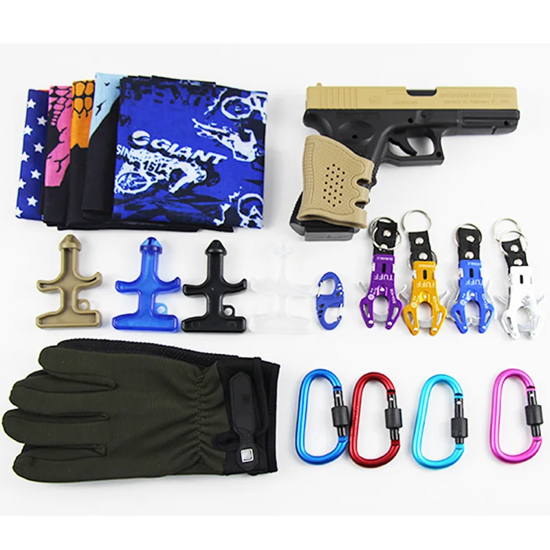 

Gifts Tatical gloves Airsoft Holster Outdoor sport Bicycle Scarf make Carabiner Hunting Accessories Ship by Randomly