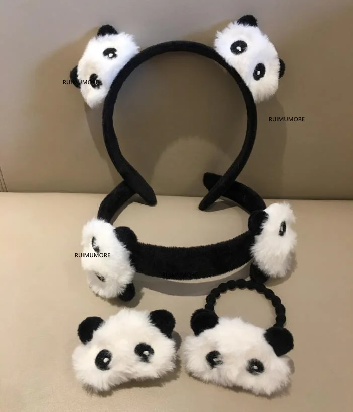 Плюшевая Мягкая кукла-панда 3 модели прибл. подарок для девушки резинка волос