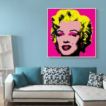 RELIABLI Andy Warhol холст с Мерилин Монро картины поп-арт холст печать плакаты розовый цвет модульные Картины Декоративное искусство