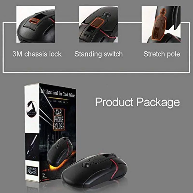 360 ° Универсальный в приборной панели автомобиля мобильный телефон gps держатель стенд мышь присоска держатель телефона в автомобиле офис дома