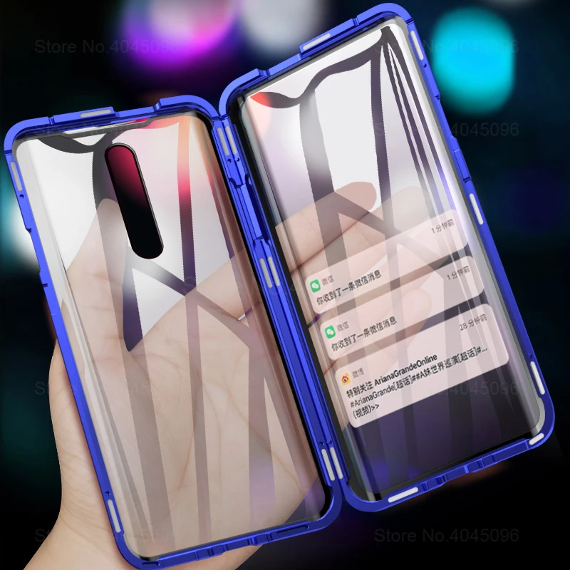 Чехол из металлического стекла с магнитной адсорбцией для Xiaomi mi 9 SE 9T Red mi K20 Note 7 Pro, передние задние чехлы с закаленным стеклом для mi 9T mi 9 Capa