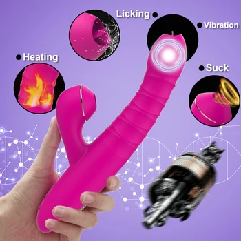 FLXUR Heating Dildo Vibrator for Women Sucking G Spot Tongue Vibrator Clitoris stimulation Soft Silicone Adult Sex Toy for woman 3