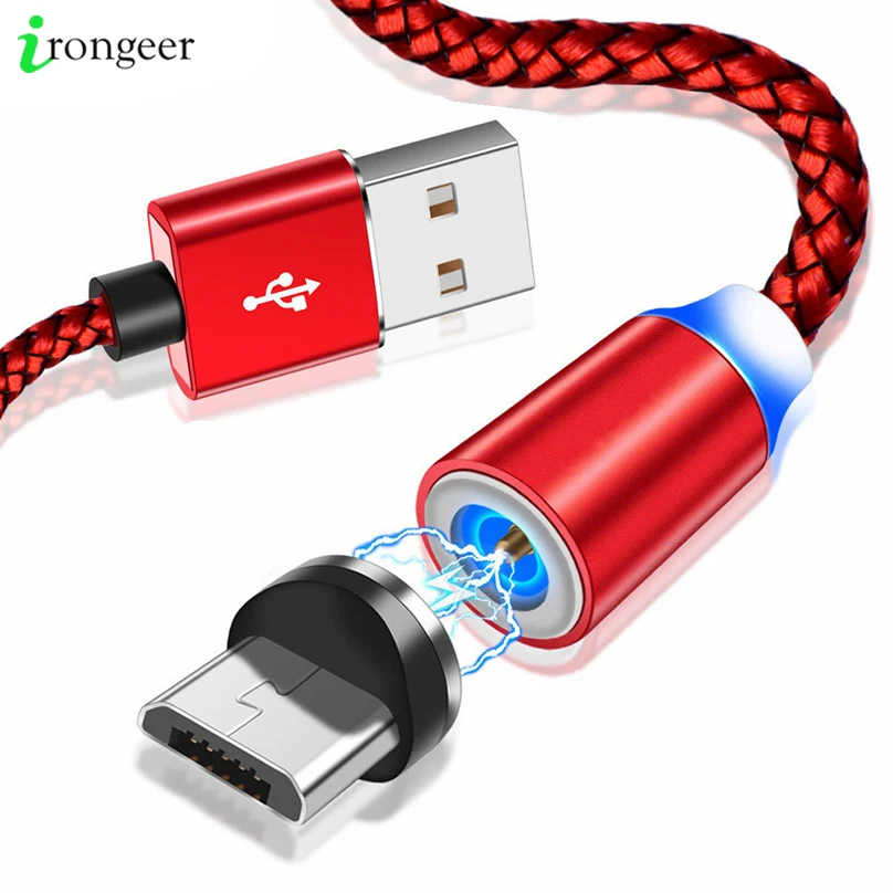 Магнитный зарядный кабель Micro USB Type C для iPhone 11 Pro Max Samsung Xiaomi мобильный телефон