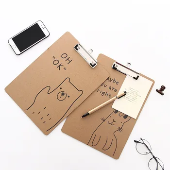 

A4 folder board clipboard document file folder handout folder paper writing pad Kawaii Clipboards Cute Anime Stationery