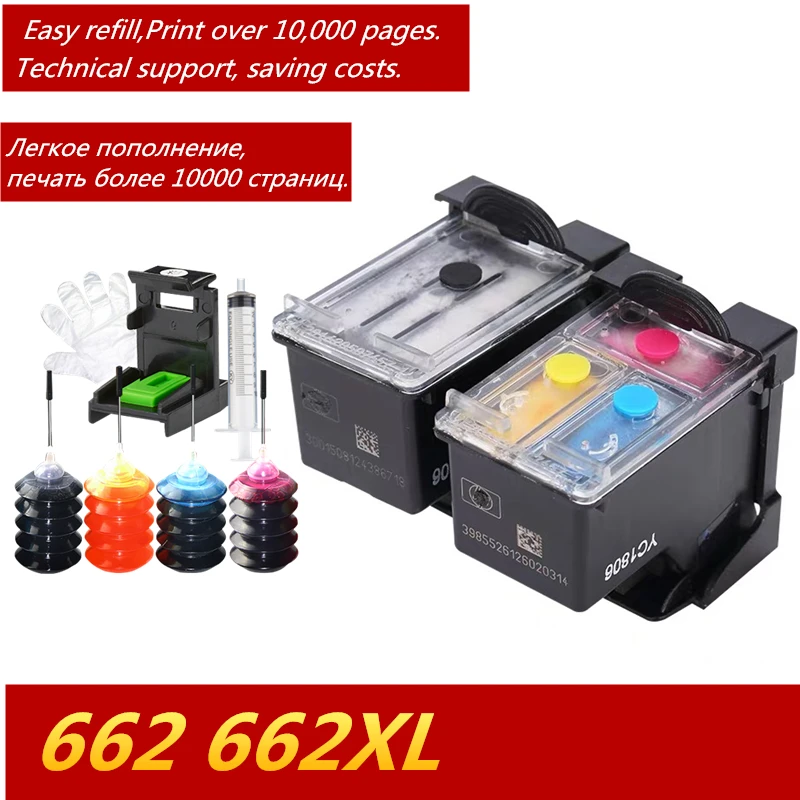 GraceMate 662 reemplazo para HP662XL cartucho de tinta rellenable para HP  Deskjet serie 1015, 1515, 2515, 2545, 2645, 3545, 4510, 4515, 4516,  4518|ink cartridge|refillable ink cartridgesreplacement cartridge -  AliExpress