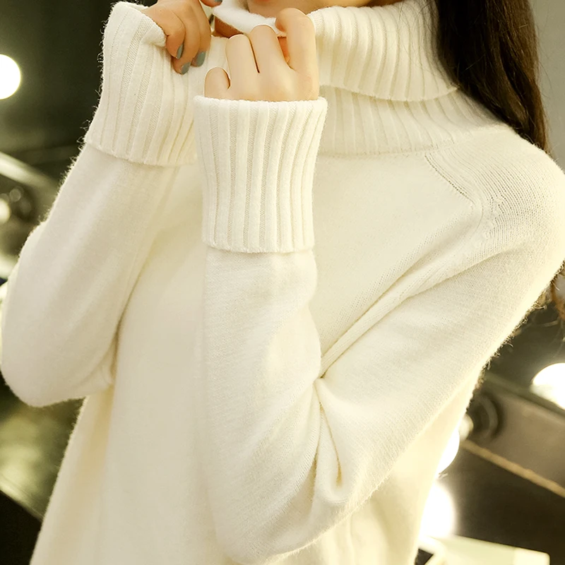 

Sweater Female 2019 Autumn Winter Cashmere Knitted Women Sweater Turtleneck And Pullover Female Tricot Jersey Jumper