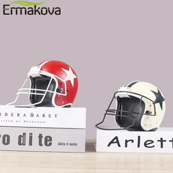 

ERMAKOVA Retro distressed resin helmet ornaments motorcycle helmet home bar cafe model decorations
