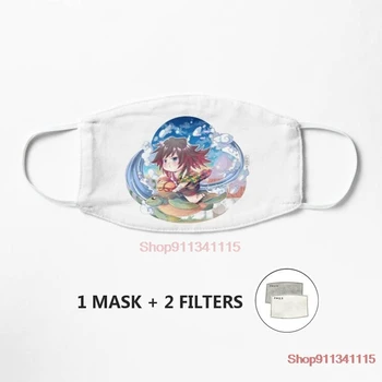 Copia de Momotaro - Tanjiro máscara niños adultos lavable PM 2,5 funda protectora máscara para polvo reutilizable de dibujos animados