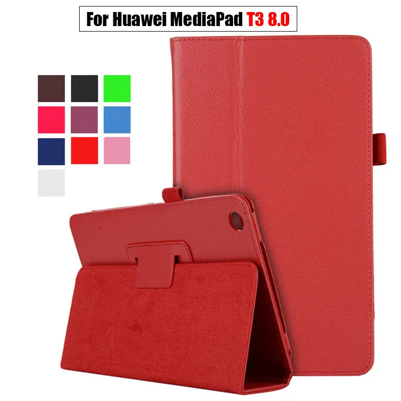 Ультратонкий защитный чехол-подставка из искусственной кожи с текстурой личи