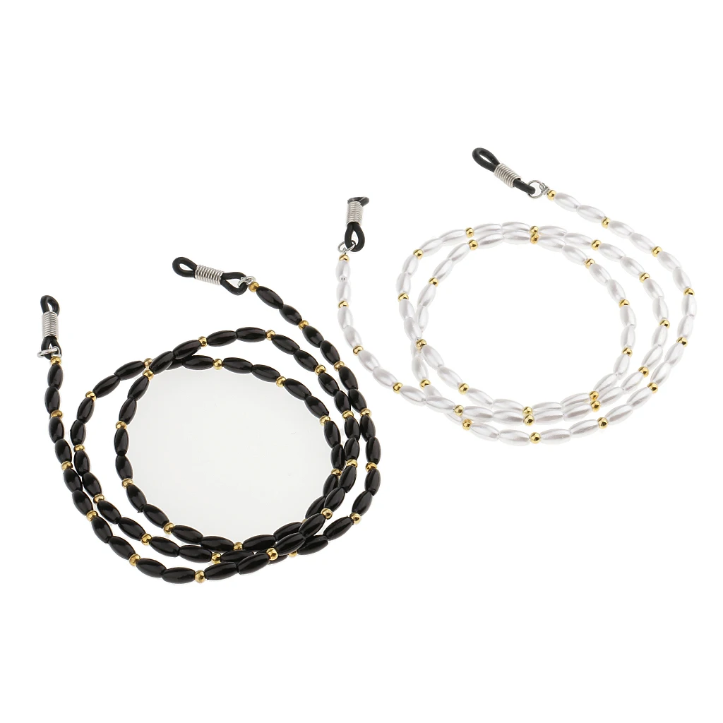 Set of 4pcs Anti Slip Spectacles Eyeglass Reading Eye Glasses Holder Necklace Sunglass Chain Lanyard Neck Cord Strap Chain