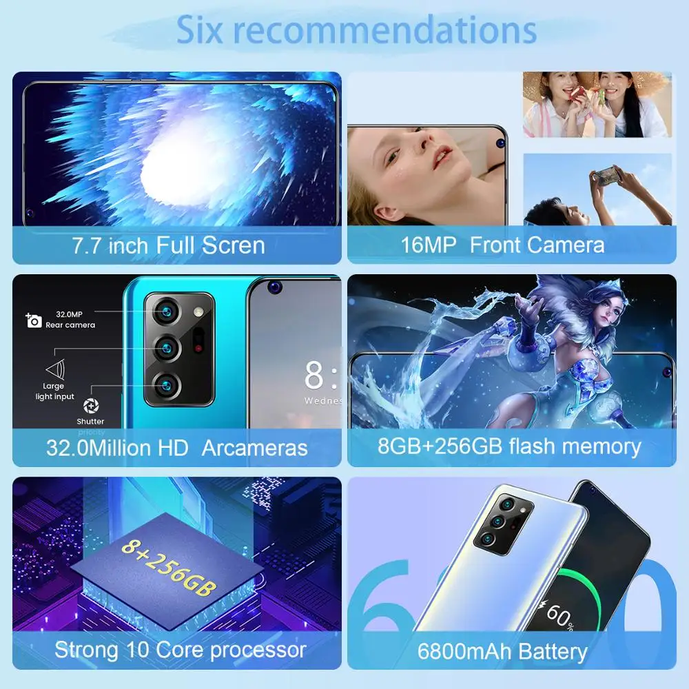 New P48 Pro Mobile Phone Android 9.1 OS 5G