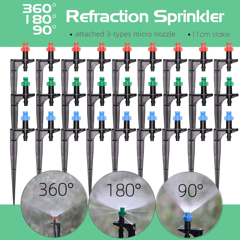Garden Watering Drip Irrigation Sprinkler Adjustable 360 Degree Drippers Inserting Ground Fit 4/7mm Hose Greenhousse Yard garden sprinkler plants irrigation kits irrigation sprinklers drip irrigation drip irrigation sprinklers