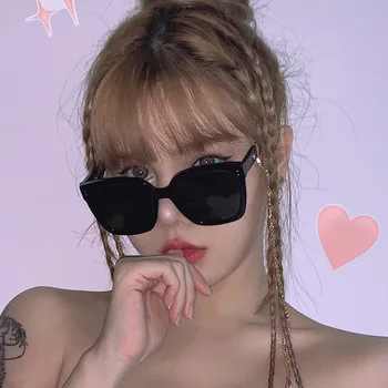 

New Sunglasses Trendy Fashion Square Sunglasses Big Frame Thin Net Red Street Shooting Glasses