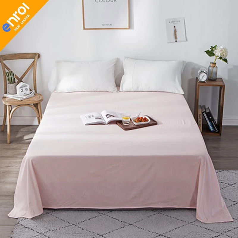1pc Cotton Printing Plaid Bedding Cover Cheap Full King Size Single Double Bed Comfortable Fitted Sheet
