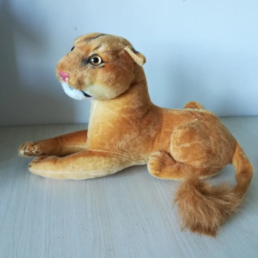 real life plush toy prone female lion plush toy about 40cm soft doll baby toy christmas gift b0872