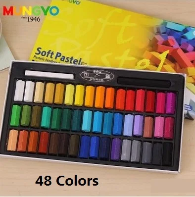 48 colors Mungyo MPS 64/48/32/24 Цвет s мягких пастельных тонах Цветной Мел Сделай Сам DIY бигуди для волос окрашенных Цвет make up искусство рисования краски - Цвет: 48 colors