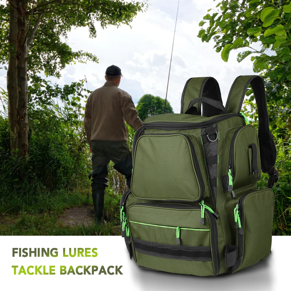

Fishing Tackle Backpack Fish Lure Reel Storage Bag Outdoor Trekking Carp Fishing Bait Box Multifunctional Protective Bags