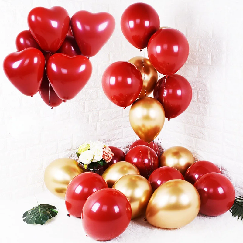Горячие 10 pouces мат en forme de coeur граната rouge шары из латекса пакет двойной баллон mariage