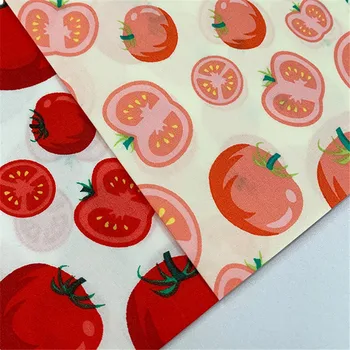 

KDF31 Tomatos Printed Cotton Fabric,Kids' Room Decoration,Curtain,Table Cloth,Children's Summer Cloth,DIY Material Summer Fabric