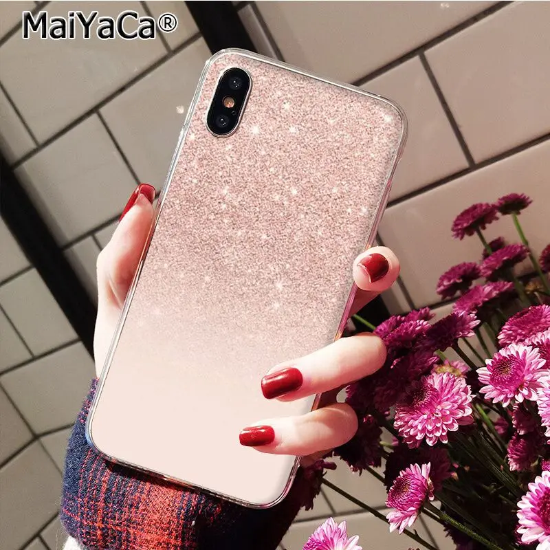 Pink Rose Gold Glitter Bling Marble Aesthetic Diamond Pearl