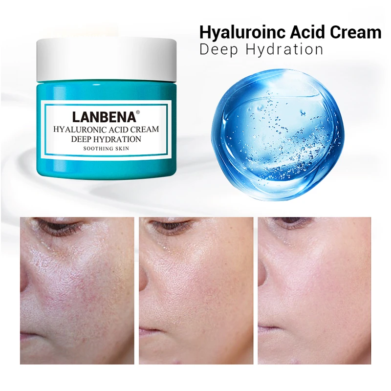 LANBENA Face Cream Vitamin C Hyaluronic Acid Anti Wrinkle Anti Aging Moisturizing Serum Acne Treatment Whitening 4