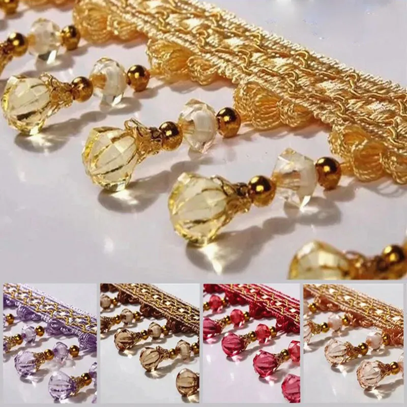 12 ярдов/партия кисточки с бахромой Ширина 7 5 см|beaded ribbon|ribbon for sewingcrystal beaded ribbon |