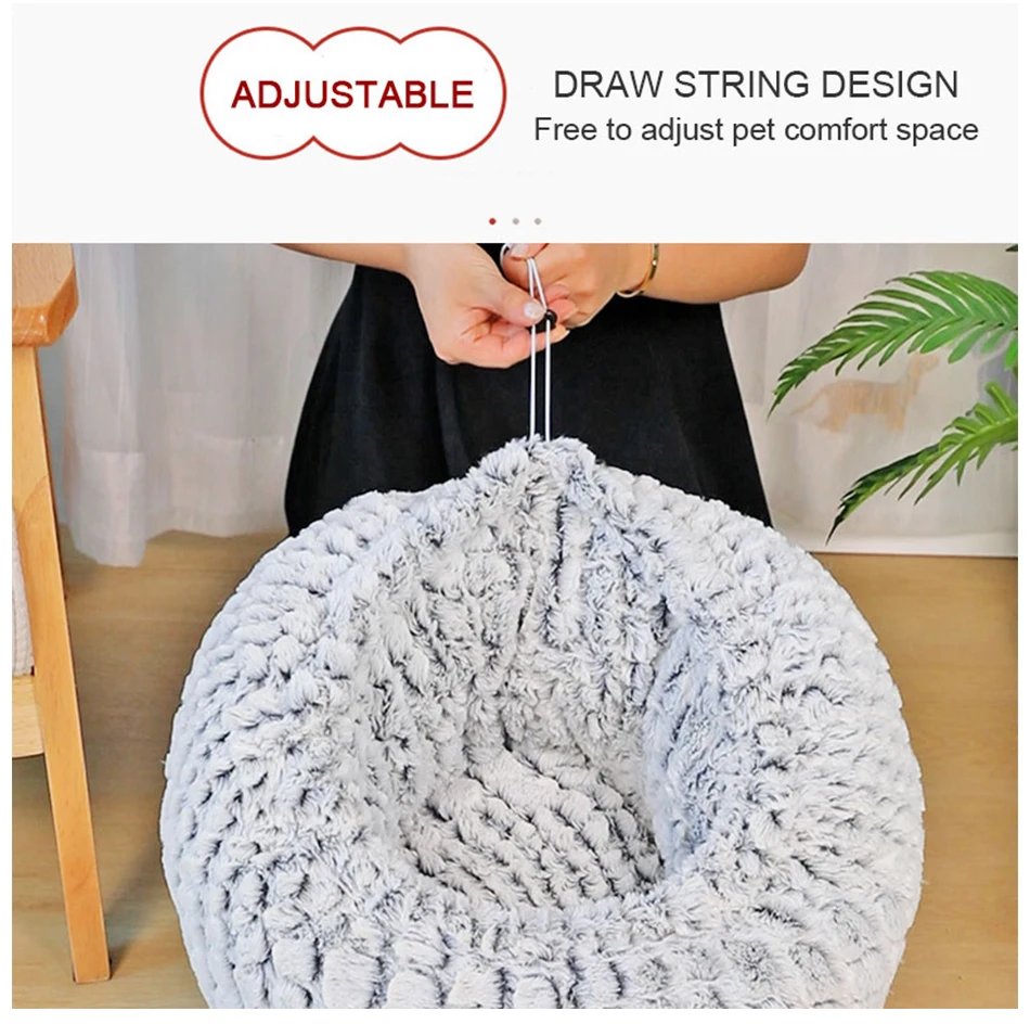 Регулируемый кошачий наполнитель зимний теплый креативный круглый Пятиугольный кошачий гнезд коврик плюс бархатный коврик для питомца кровать