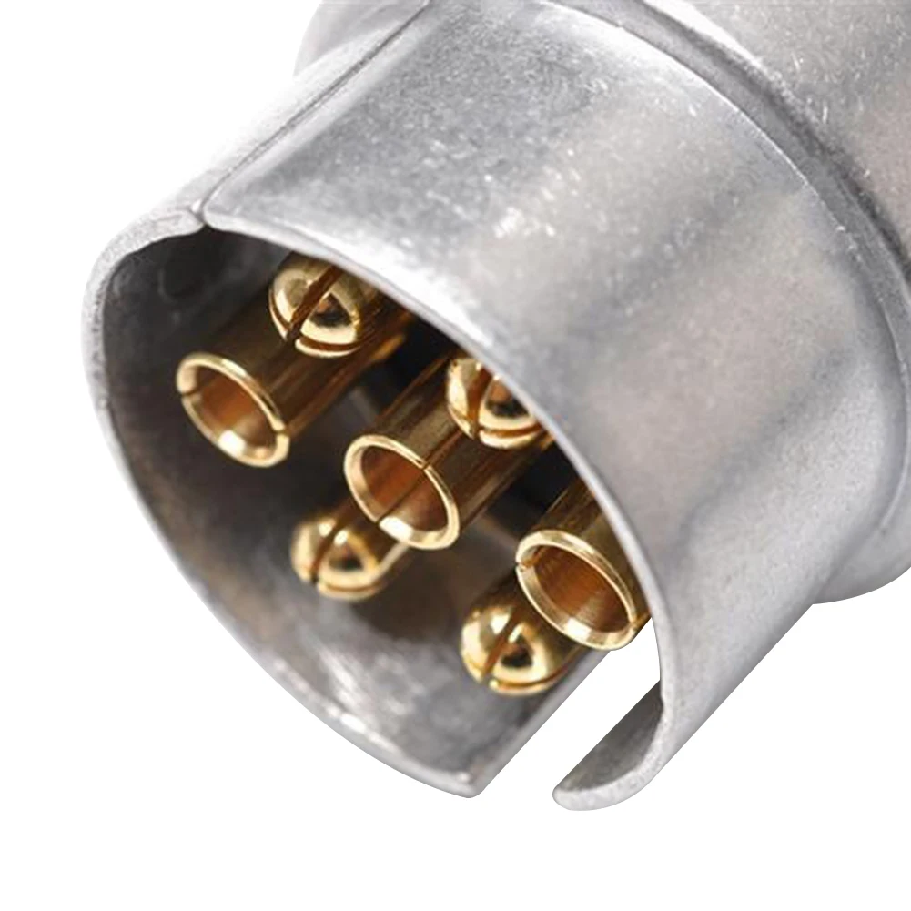 12V 7 контактный круглый дом на колесах грузовик с прицепом Алюминий сплав разъем
