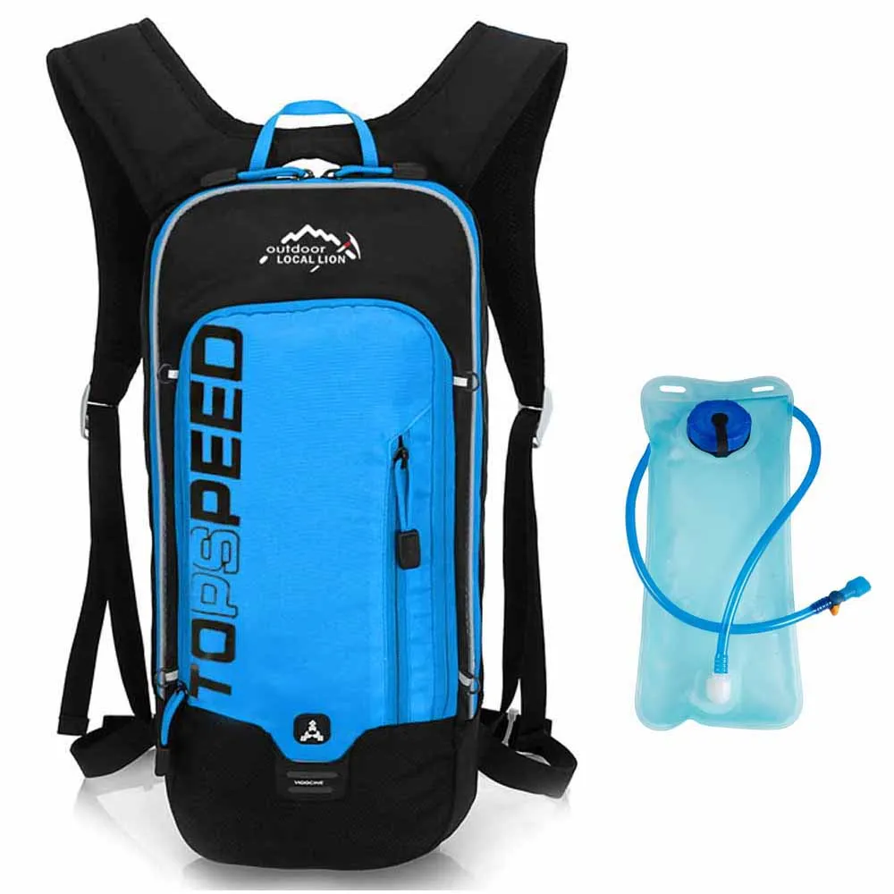Blue with water bag Открытый Местный лев альпинистский походный рюкзак MTB велосипедная сумка для езды на велосипеде лыжный рюкзак 6л для спорта на открытом воздухе бег Велоспорт сумка для воды - Цвет: Blue with water bag