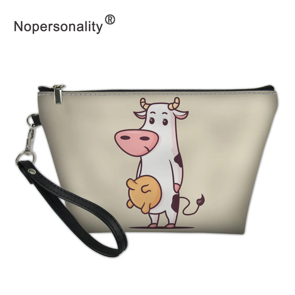 Nopersonality, с милым принтом, коровья кожа, косметичка для женщин, водонепроницаемая, женская, для путешествий, косметичка, моющаяся сумка - Цвет: Z3135Z8