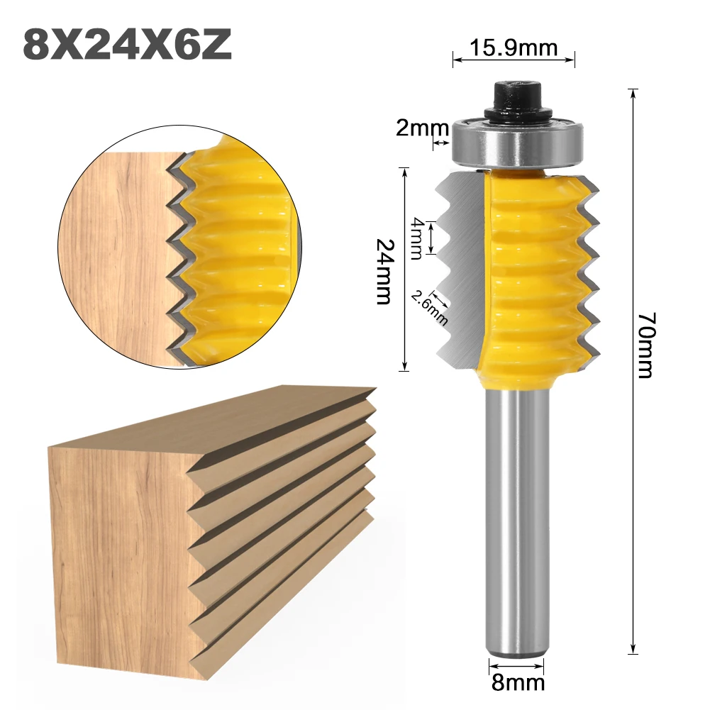 thumbnail image 2 of 1 Pc 8mm Shank Extra Long Blade Cutting Straight Router Bit Woodworking 2 of 14