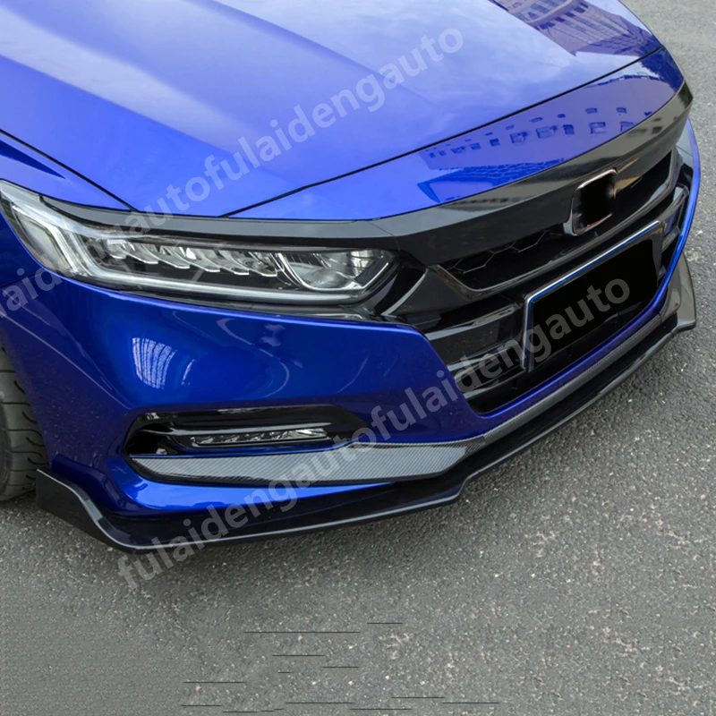 3 шт. для Honda Accord- 10th ABS хромовое углеродное волокно передний бампер накладка покрышка для губ авто аксессуары