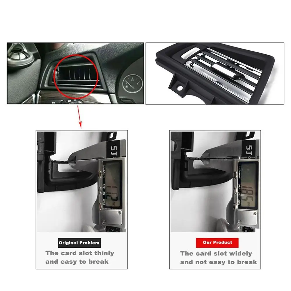 Air Conditioning Left Side Air Outlet Panel Plating Left Drive Abs Side Dashboard Air Conditioning Outlet Cover Trim