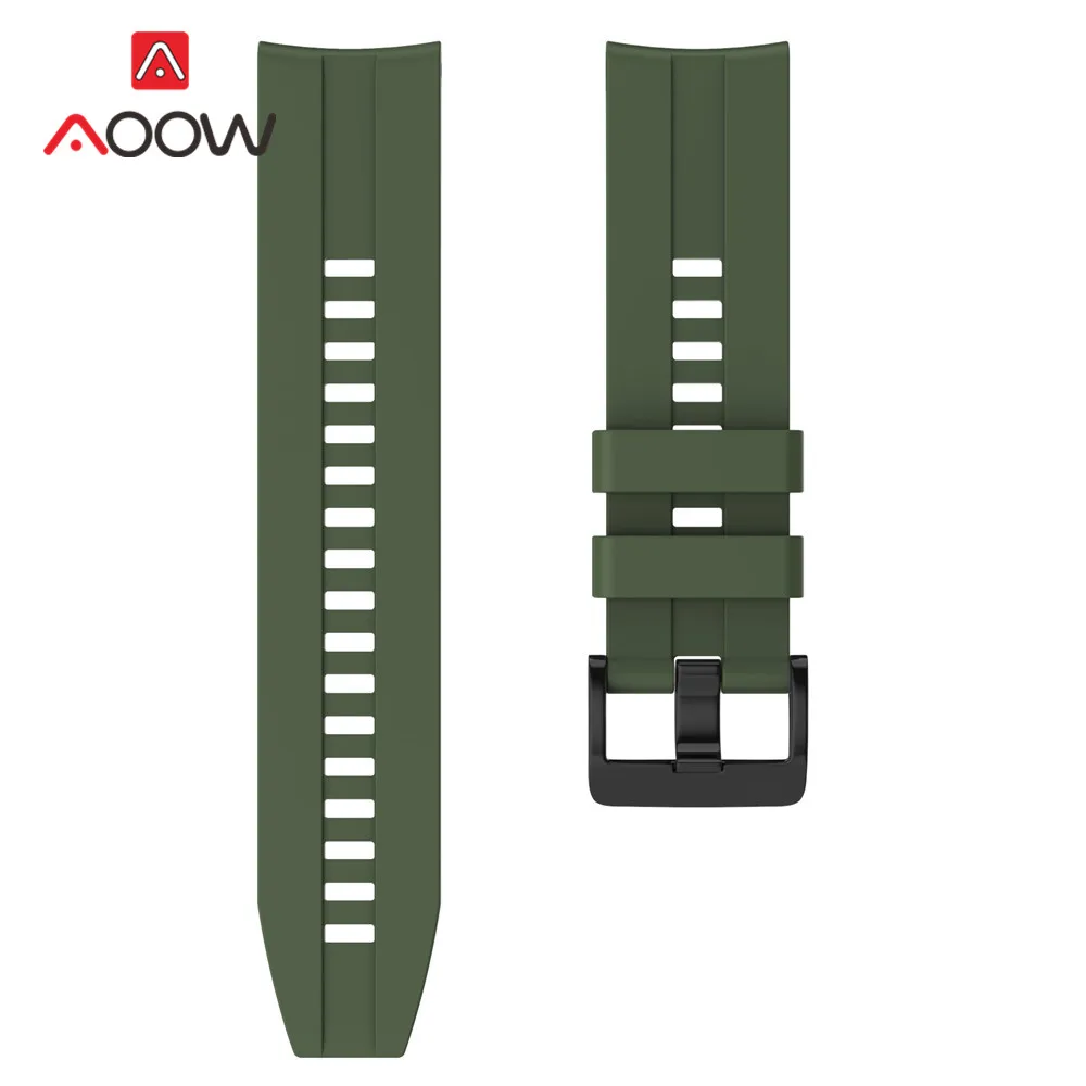 Спортивный силиконовый ремешок для часов 22 мм для huawei Watch GT Active/Classic Honor Magic быстросъемный браслет ремешок для умных часов - Цвет ремешка: Army green
