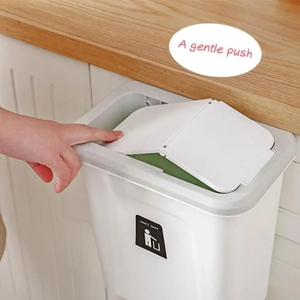 trash can Мусорный бак, кухонный настенный мусорный бак, складные мусорные ящики, 8л, большой объем, мусорное ведро, автомобильный мусорный бак для фруктов, овощей,@ 40 - Color: trash can