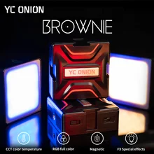 

Yc Onion Brownie RGB Full-Color Led Camera Video Light, High-Brightness Lamp Beads, 360° Full-Color Led Video DSLR Light