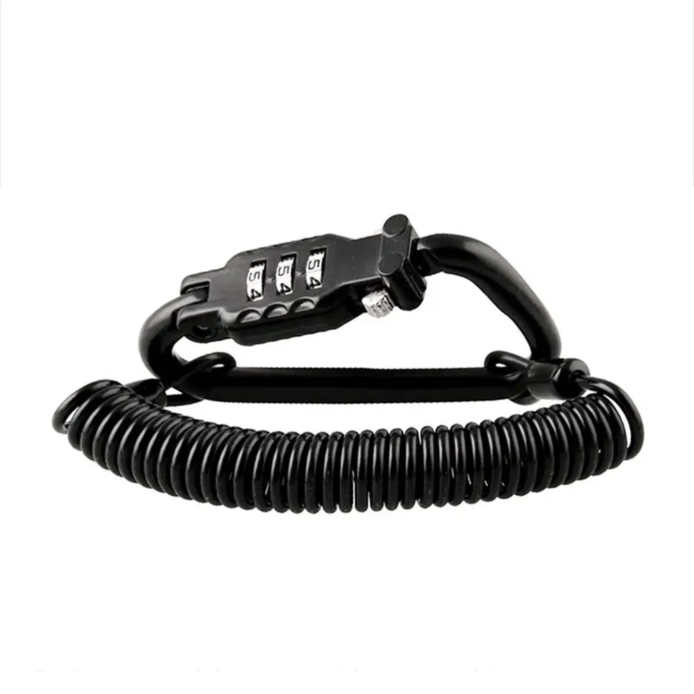

Motorcycle Helmet Accessories Anti-Theft Code Lock Universal Retractable Spring Buckle Rope Lock Device