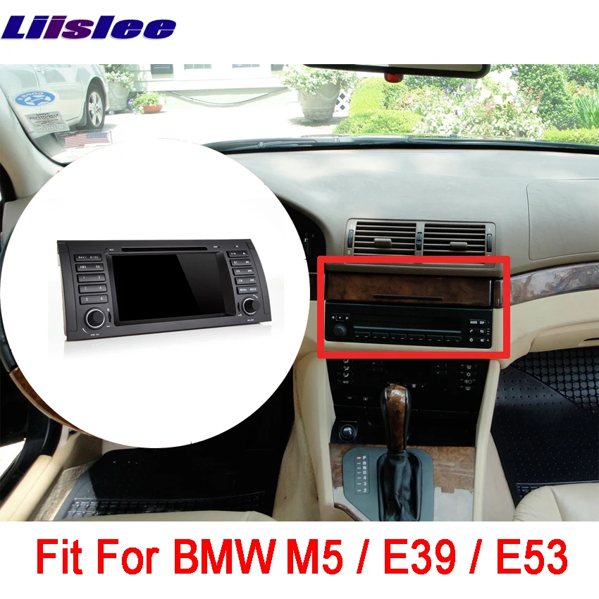 Liislee Android сенсорный экран автомобильный GPS для BMW M5 / E39 E53 навигация Bluetooth видео