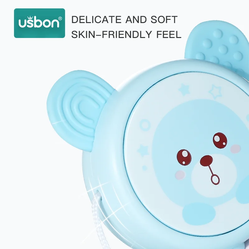 Usbon, Детские музыкальные погремушки, игрушка, интеллект, захватывающий, пластиковый колокольчик, погремушка, забавные, Обучающие, мобильные игрушки, подарки на день рождения
