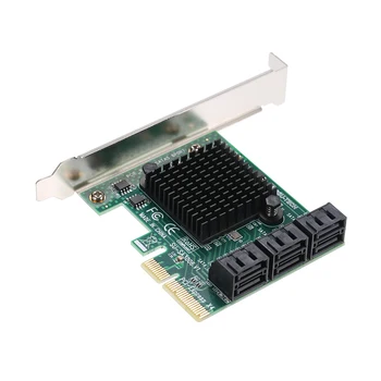 

PCI-E SATA III 6 Ports Adapter Card PCI to SATA Controller Card SATA Expansion Card with Low Profile Bracket