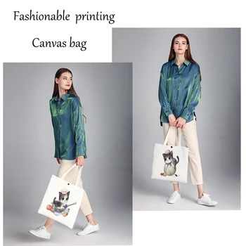 

Customized Solid Corduroy Shoulder Bags Kawaii totoro printing Tote Package Purses Casual Handbag shopping bag For young girl