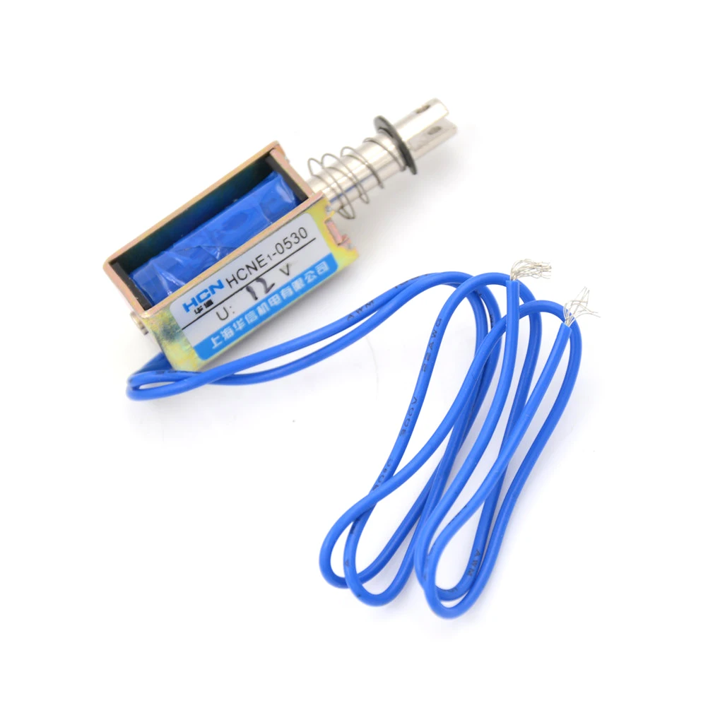 

High quality DC 12V Push Pull Type Frame Electromagnet HCNE1-0530 Linear Solenoid Magnet Travel 10mm Keepping Force 42N