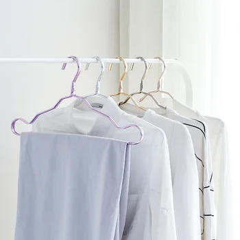 

10Pcs High Quality Clothes Hanger Waterproof Antioxidant Durable Aluminium Alloy Drying Rack for Coat Shirt Towel Scarf 5Colors