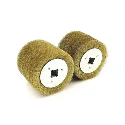 Roue de brosse en acier inoxydable, roue d'ébavurage de polissage de peinture ouverte en bois pour Machine à rayures électrique 1 pièce 