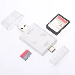 Считыватель карт type-C 3 в 1 Многофункциональный Micro USB USB2.0 адаптер TF/SD OTG считыватель карт памяти для Macbook камеры Android телефонов