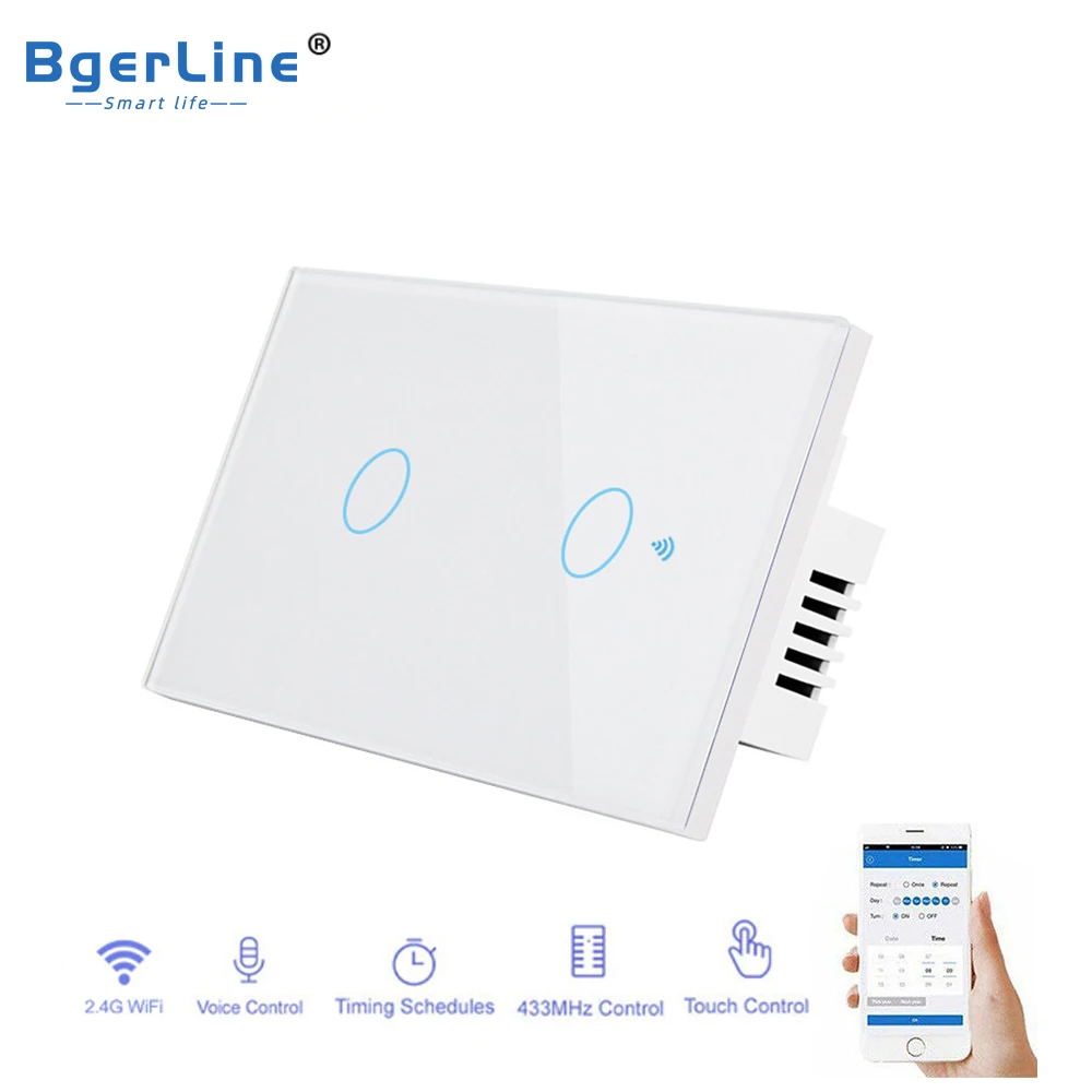 WI FI смарт сенсорный выключатель 1/2/3/4 gang Tuya smart life APP дистанционный пульт Поддержка
